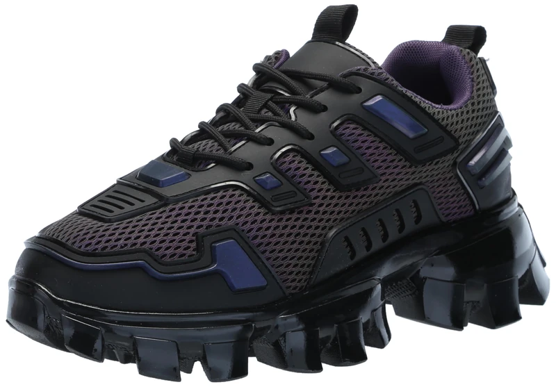 Steve Madden Men's Ponce Sneaker, Black Multi, 8.5 UK