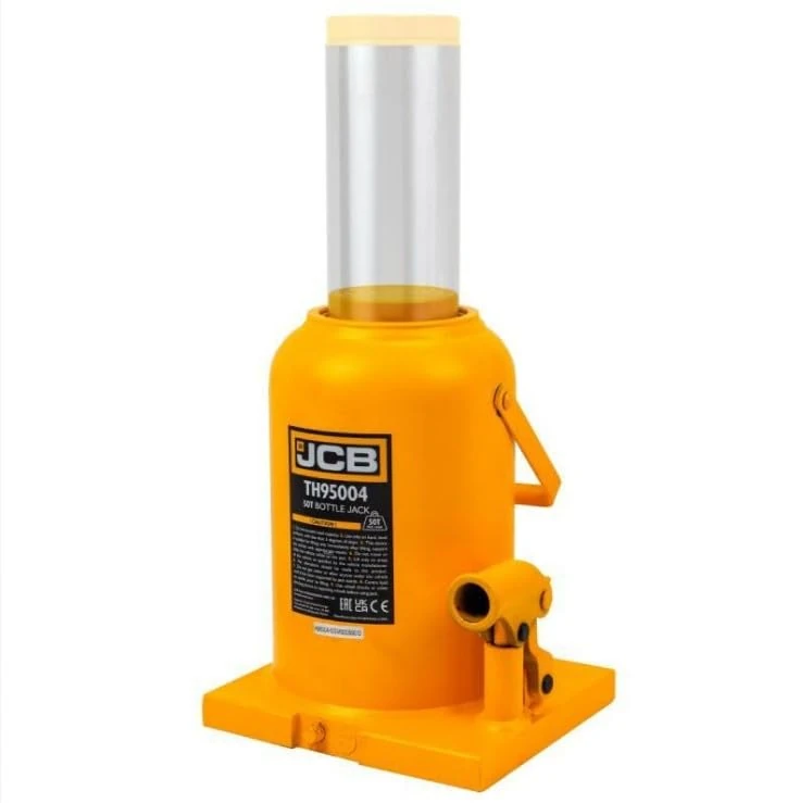 JCB 50 Tonne Automotive Hydraulic Bottle Jack, 420mm Maximum Lift - Compact Design - Easily Transported - Robust Steel plate design - 3 year Warranty