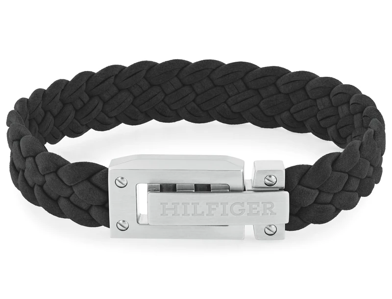 Tommy Hilfiger Jewelry Men's Leather Bracelet Black - 2790517