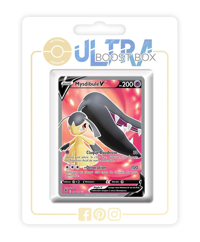 Mystibule V (Mawile V) 178/195 Full Art - Ultraboost X Epée et Bouclier 12 Tempête Argentée - Box of 10 Pokemon French Cards