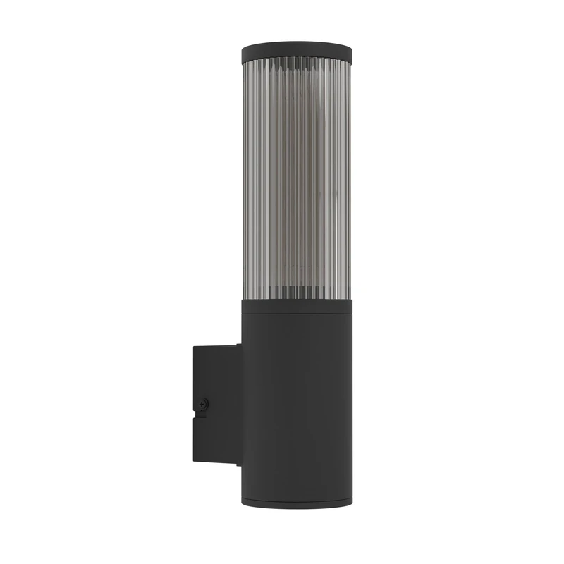 Eglo Outdoor wall Light Salle, Outside wall Light, Porch Lighting Made of Black Aluminium and Plastic, E27 Socket, IP54