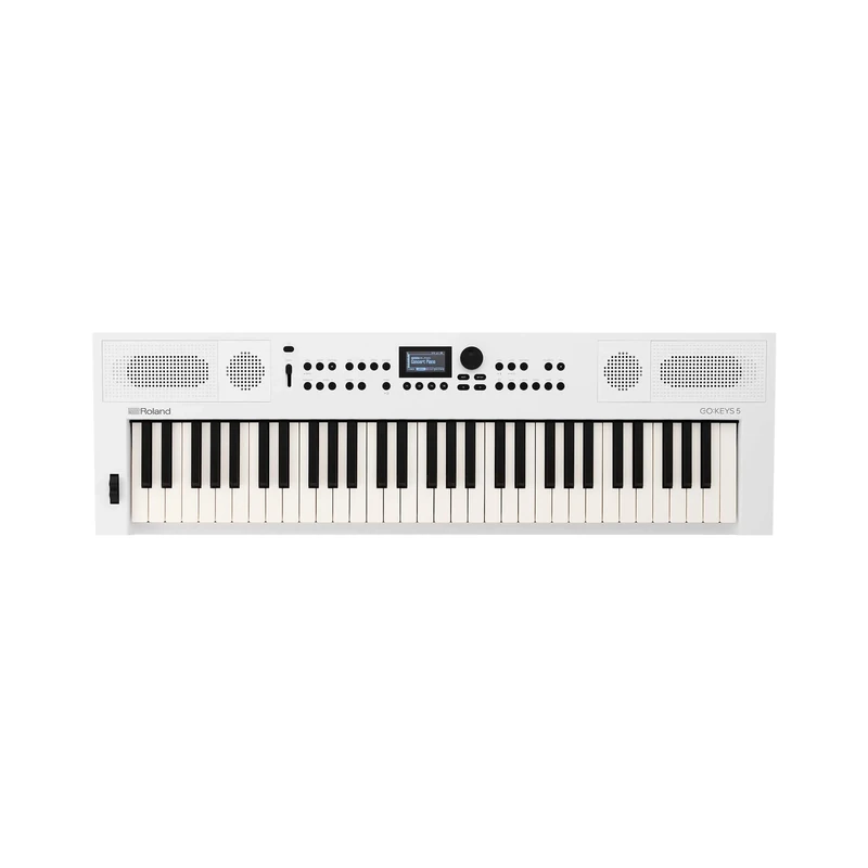 Roland GO:KEYS 5 Music Creation Keyboard | 61-Note Keyboard | ZEN-Core Engine with Over 1000 Onboard Sounds | Built-In Stereo Speakers | Mic Input | Bluetooth Audio/MIDI Support, White