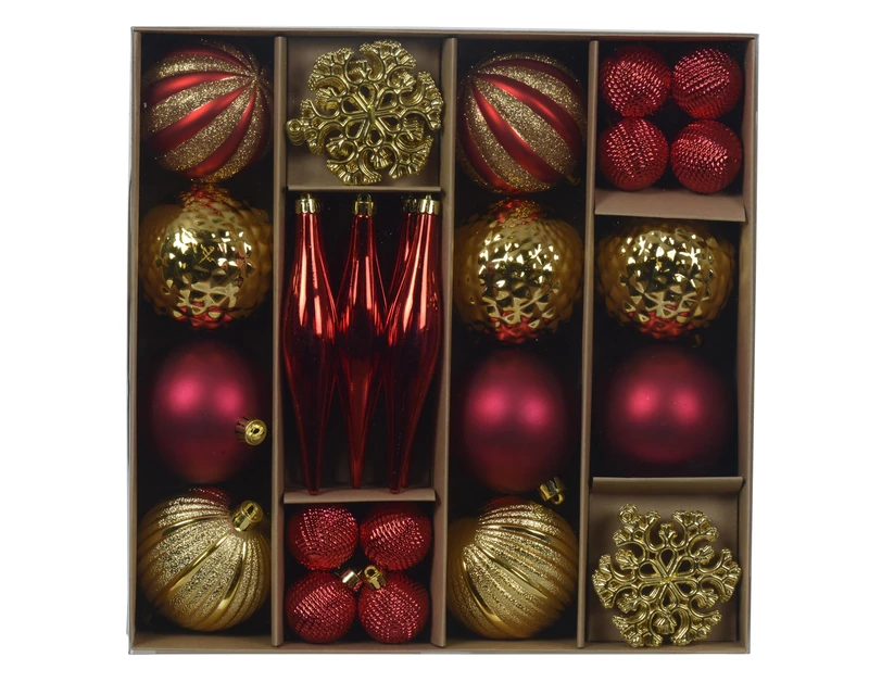 Decoris Box of 46 shatterproof baubles