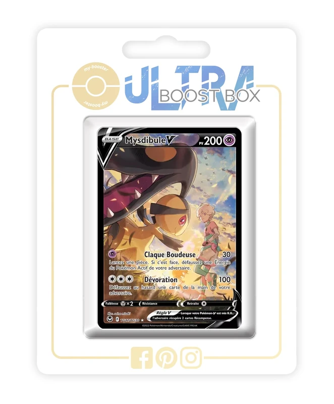 Mysdibule V (Mawile V) TG17/TG30 Alternative Shiny Pokémon Gallery - Ultraboost X Epée et Bouclier 12 Tempête Argentée - Box of 10 Pokemon French Cards