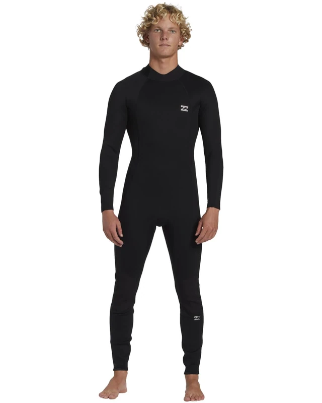 Billabong Back Zip Wetsuit 302 FOIL BZ FL FULLSUIT Young Mens Black LS