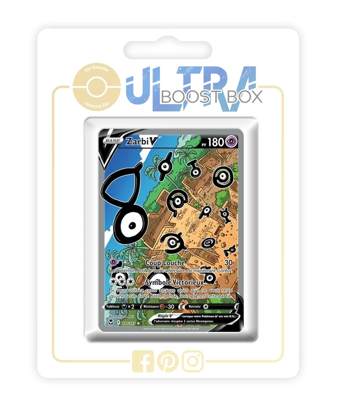 Zarbi V (Unown V) 177/195 Alternative Pokémon Gallery - Ultraboost X Epée et Bouclier 12 Tempête Argentée - Box of 10 Pokemon French Cards