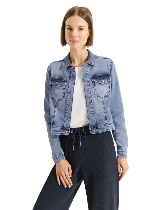 Cecil Women's B212173 Denim Jacket, Authentic Used wash, S