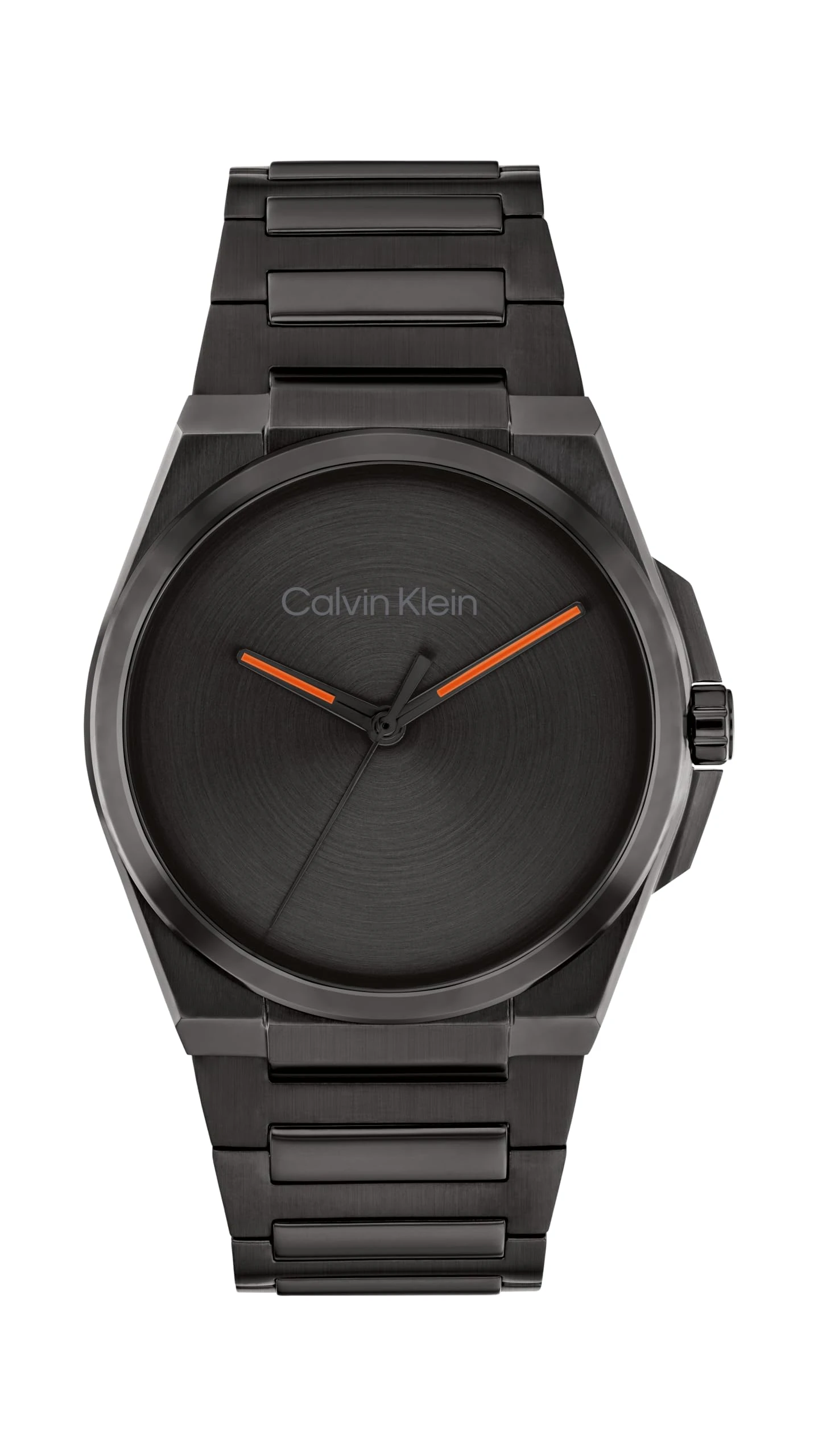 Calvin Klein Three Hand Quartz Movement Watch for Men META-Minimal Collection with Black Stainless Steel Bracelet - 25200455