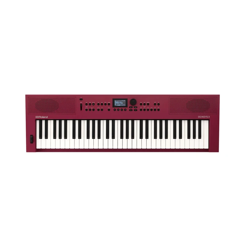 Roland GO:KEYS 3 Music Creation Keyboard | 61-Note Keyboard | ZEN-Core Engine with Over 1000 Onboard Sounds | Built-In Stereo Speakers | Bluetooth Audio/MIDI Support for Music Streaming, Dark Red