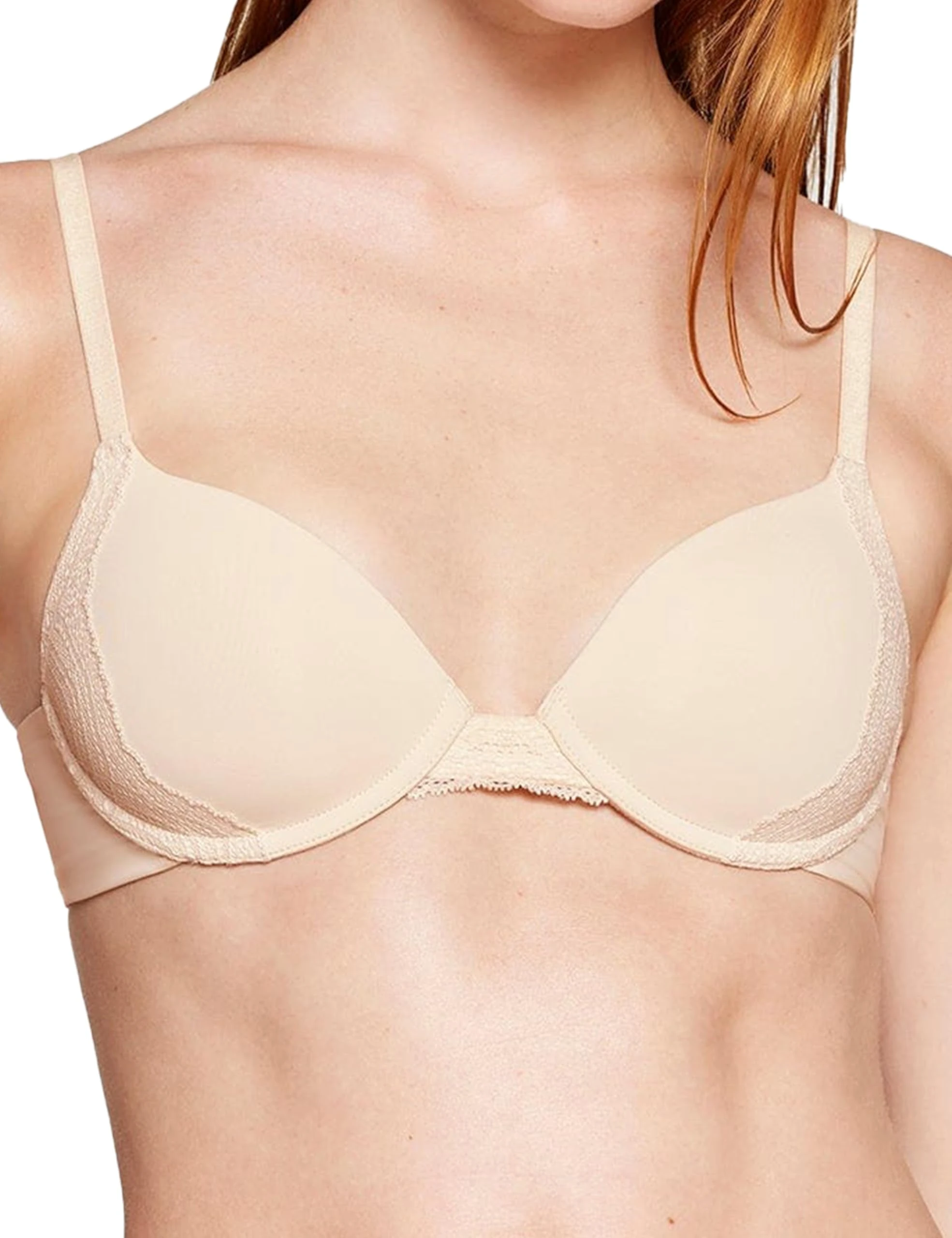 Pepper Push Up Bra | Lace Lift Up Bra, Zero Gaps, Silky Fabric, Underwire Lace Bras for Women, (30A-40B), Sand, 32A