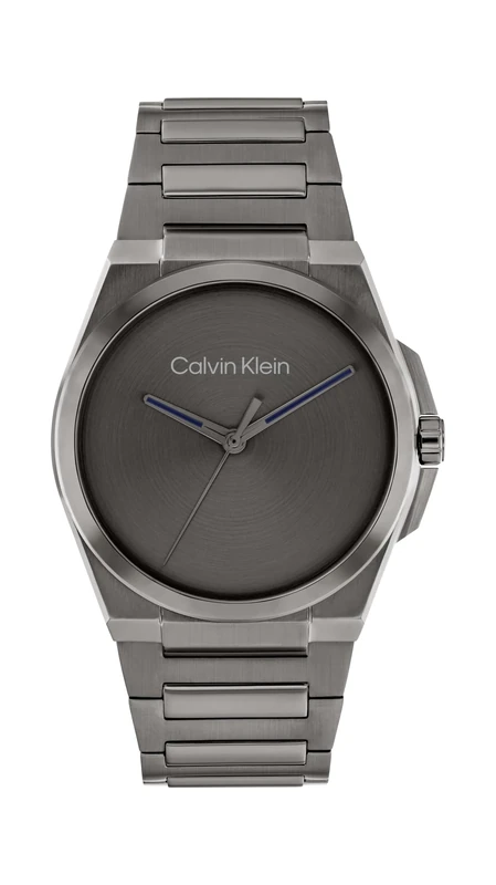 Calvin Klein Three Hand Quartz Movement Watch for Men META-Minimal Collection with Grey Stainless Steel Bracelet - 25200458