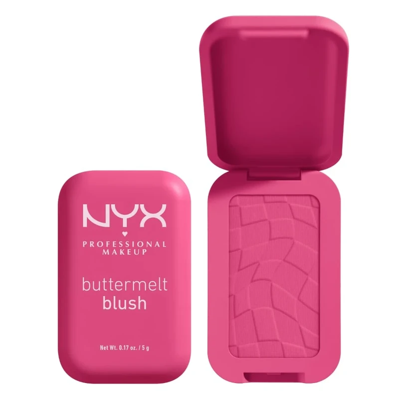 NYX Professional Makeup Buttermelt Powder Blush, Up To 12H Wear, Seamless Blending, Fade and Transfer Resistant, With Shea and Mango Butter, Vegan Formula, Shade: Butta With Time