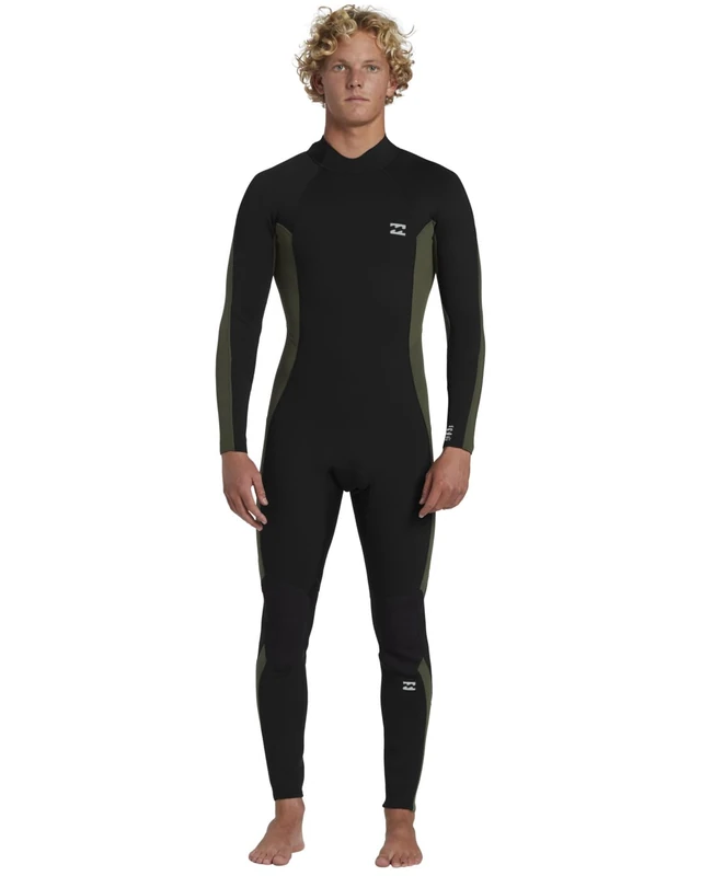 Billabong Back Zip Wetsuit 302 FOIL BZ FL FULLSUIT Young Mens Green M