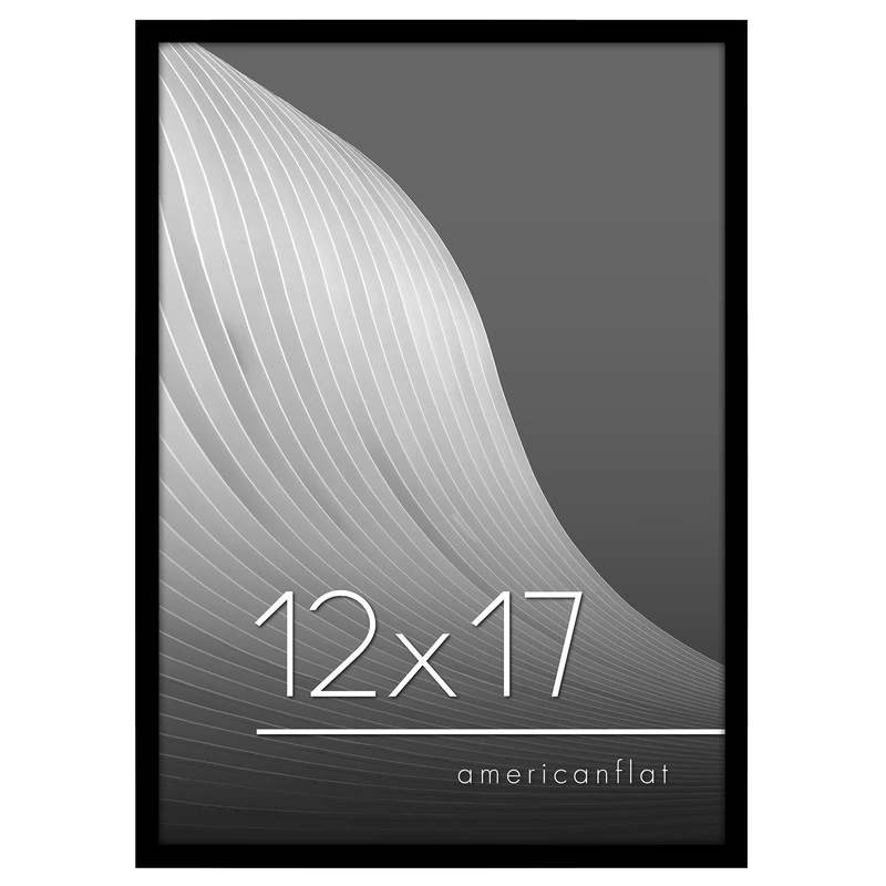 Americanflat A3 White Photo Frame - Slim Frame with Plexiglass and Integrated Wall Hook - Set of 5