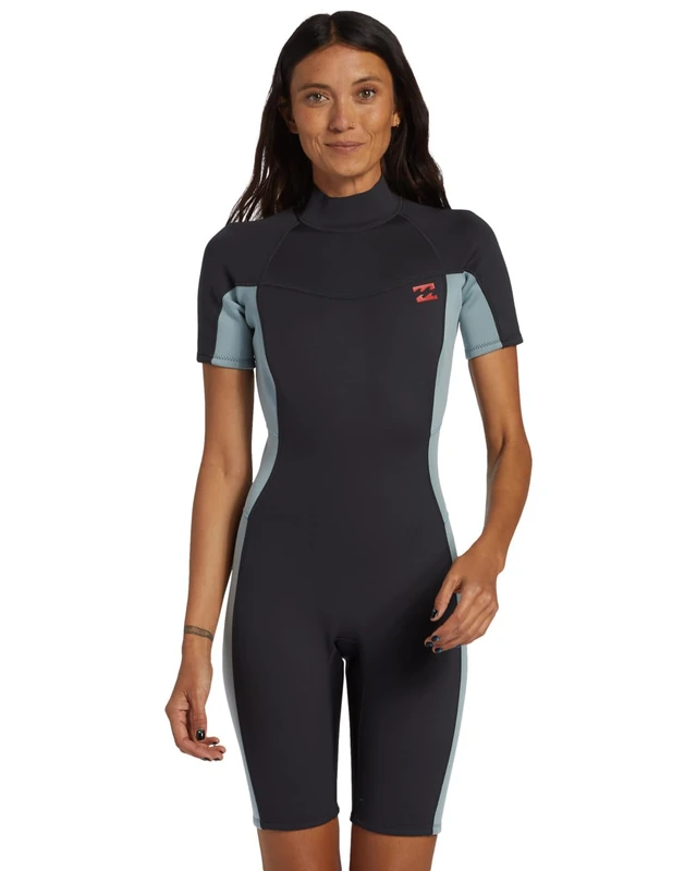 Billabong Short Sleeve Springsuit 202 FOIL FL SS SPRING Young Womens Black XXS