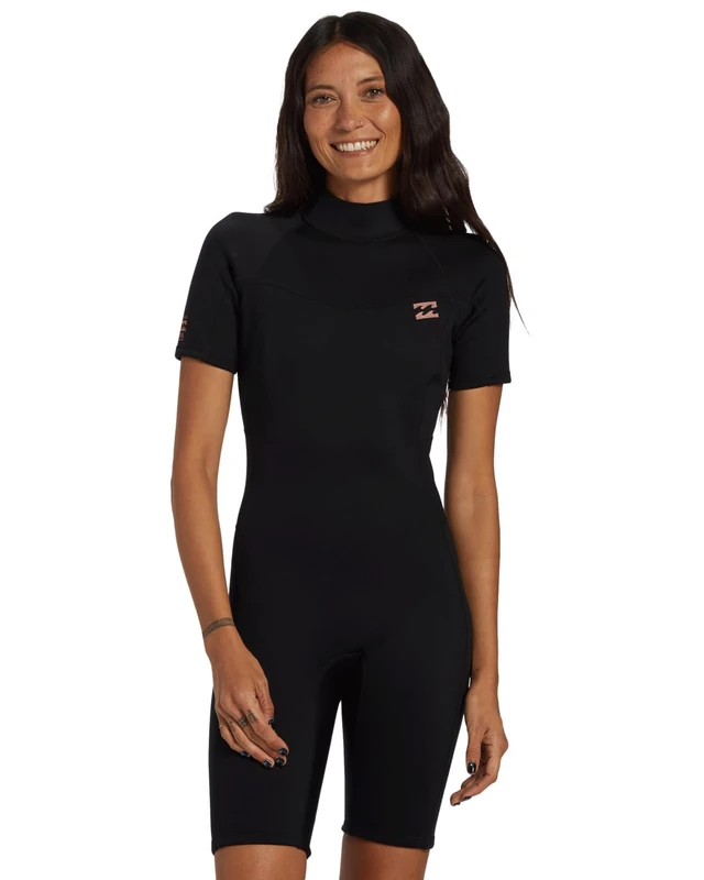 Billabong Short Sleeve Springsuit 202 FOIL FL SS SPRING Young Womens Black XS