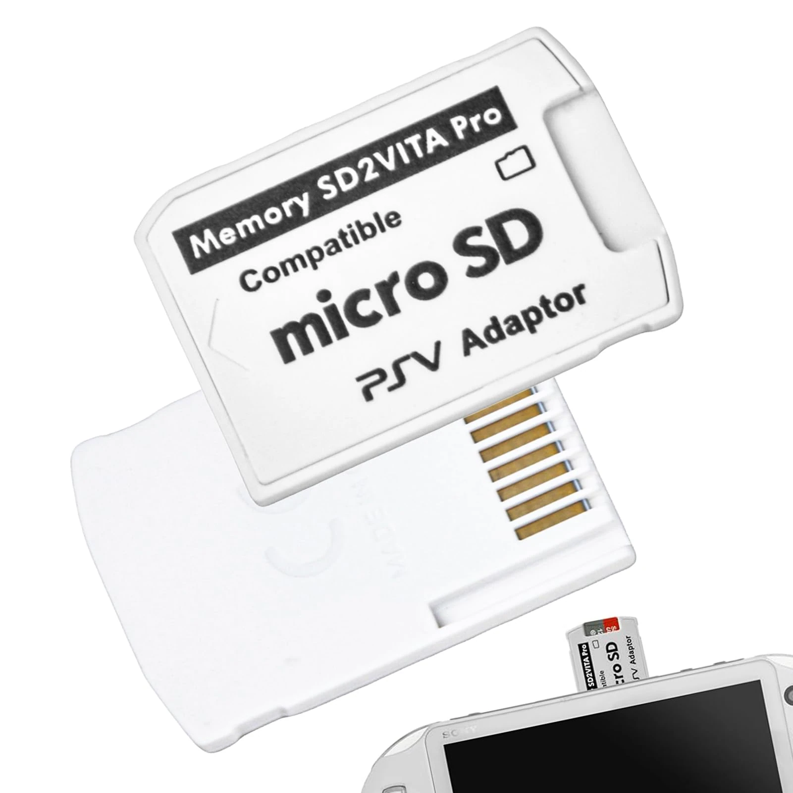 Ultimate Version SD2Vita 5.0 Memory Card Adapter, PS Vita PSVSD Micro SD Adapter with Storage Box High-Speed Converter for Enhanced Gaming Experience on PS Vita 1000 2000 Adapter for Storage Expansion