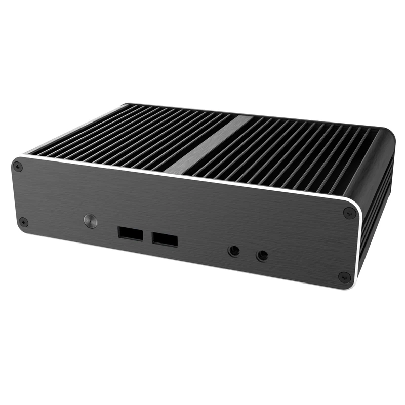 Akasa Newton CAC, Designed for Intel NUC 11 (Atlas Canyon) Mini PC, Aluminium Fanless Case featuring a M.2 SSD Heatsink, with Pentium Silver or Celeron processors, A-NUC83-M1B