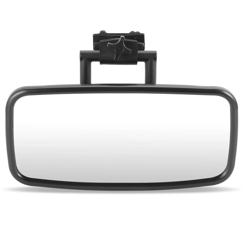 DNA MOTORING Front Foldable Yacht Rearview Mirror, Black Compatible With Most Yacht Ski Boat Pontoon Boat Water Skiing Watercraft Surfing, Rectangle Style, MP-MR-U017