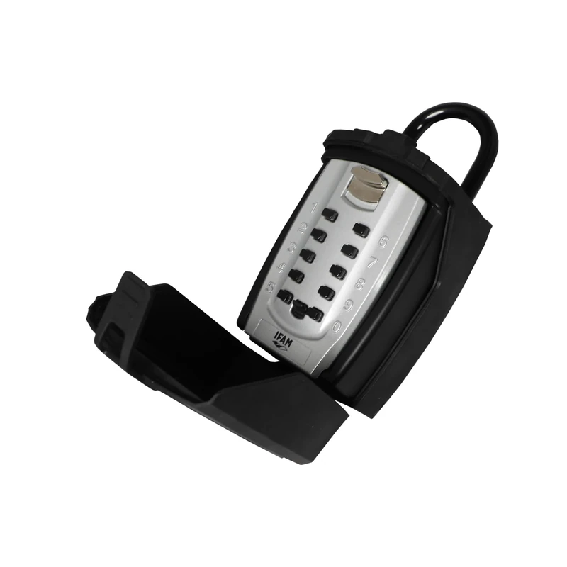 Ifam Surface Mount Key Guard Digital Front Opening Moisture and Shock Resistant 10 Digit Buttons Ideal for Short Term Rentals Outdoor Key Safe Aluminum Alloy