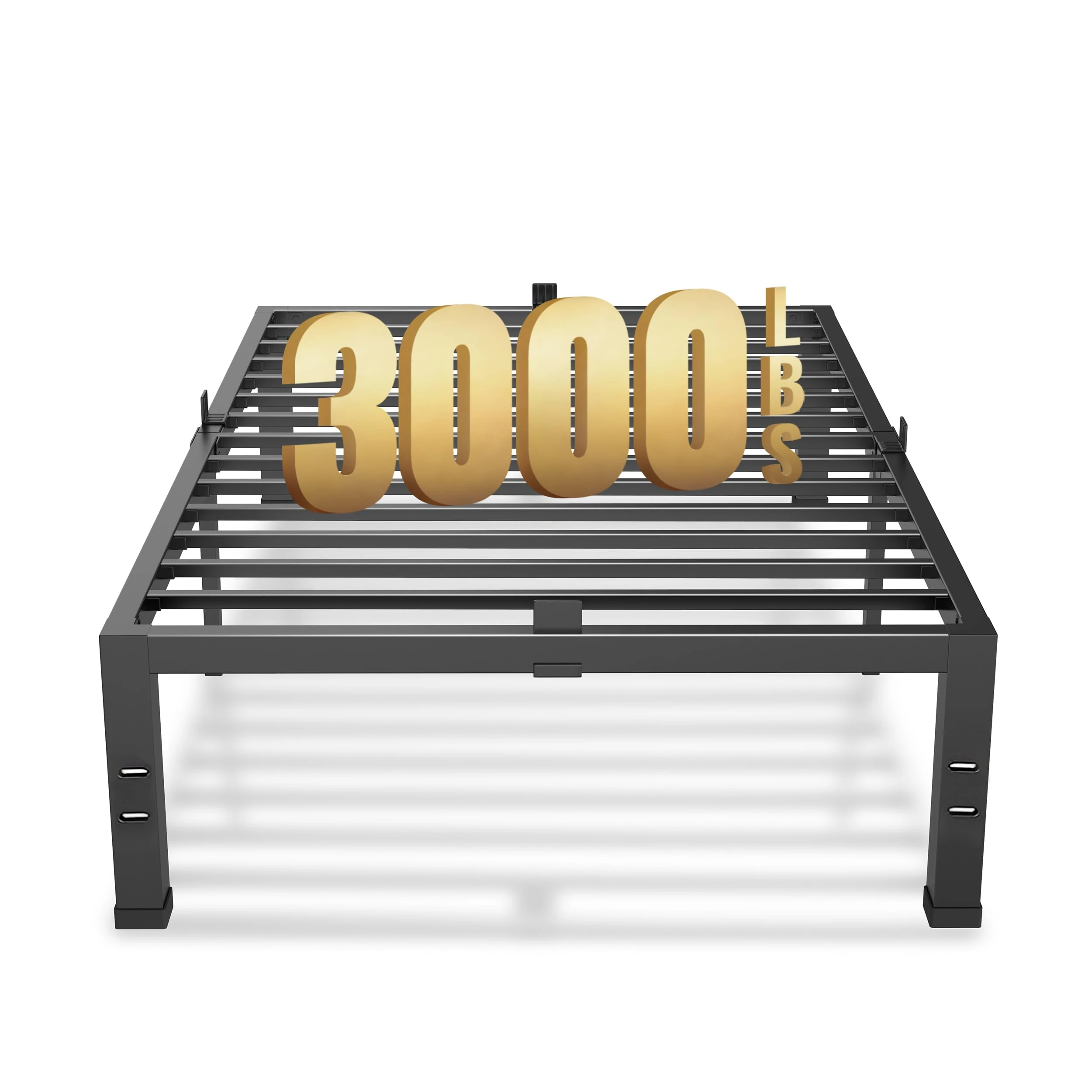 MAF 14 Inch XL Twin Bed Frame Metal, Heavy Duty Metal Bed Frame Platform with 3000 LBS Steel Slat Support Noise Free No Box Spring Needed Under-Bed Storage Space