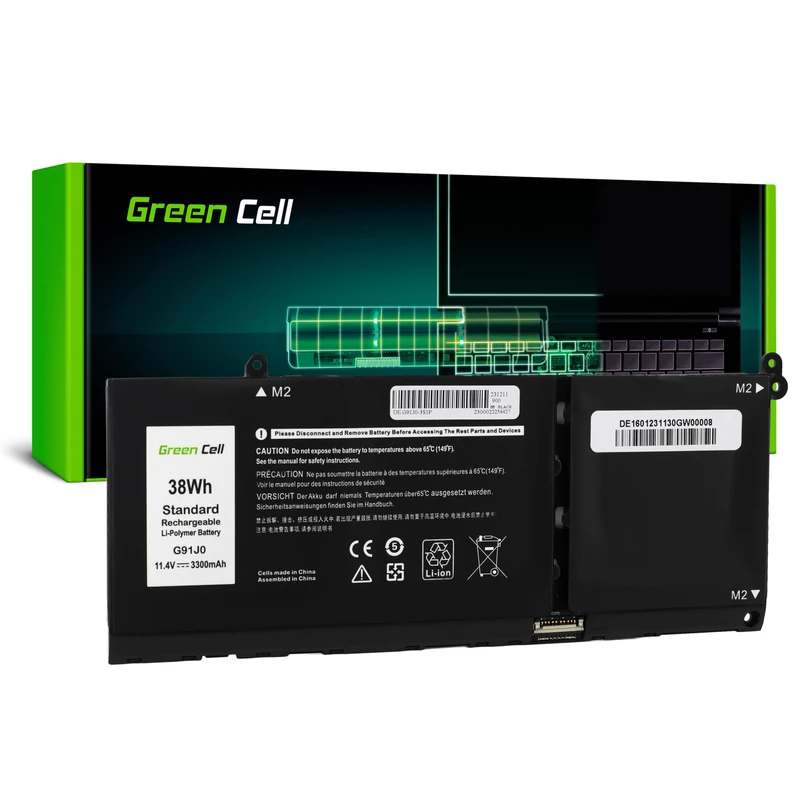 Green Cell G91J0 Battery for Dell Latitude 3320 3330 3520 Inspiron 15 3511 3525 5510 Laptop (3300mAh 11.4V, Color Black)