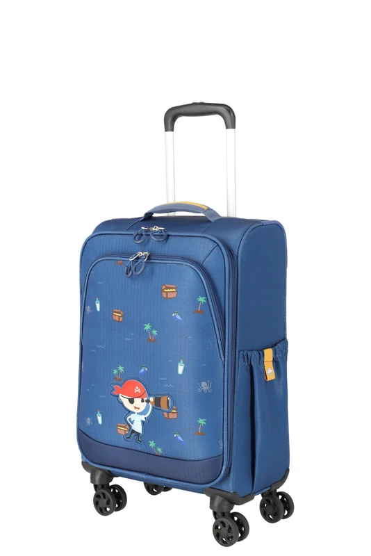 travelite Children's Suitcase with 4 Wheels for mini World Explorers, Hand Luggage Children's Trolley MINIMOVER Made of Recycled Polyester, 55 cm, 2.0 kg - Image 1