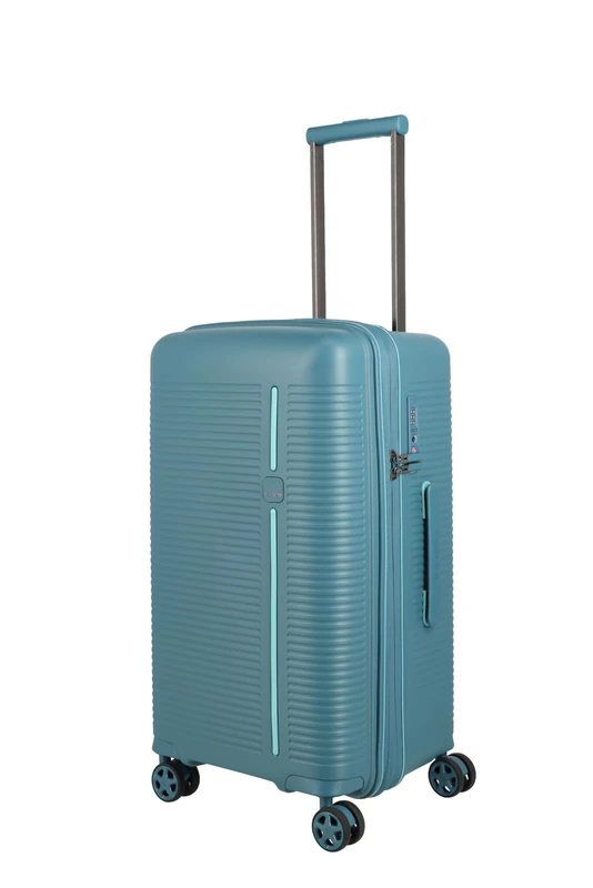 travelite 4-wheel hard shell suitcase medium 74 liters, Trunk suitcase, luggage series ROOMER: hard shell trolley with expansion fold + TSA combination lock, 66 cm (no bulky luggage)