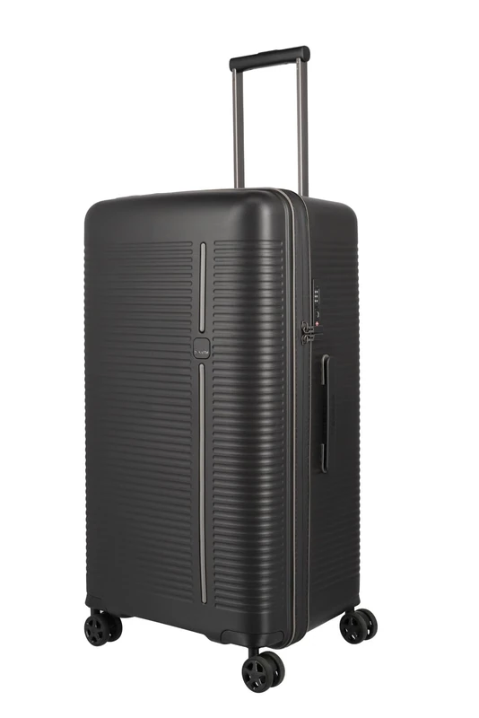 travelite 4-wheel hard shell suitcase large 101 liters, XL trunk suitcase, luggage series ROOMER: hard shell trolley with TSA combination lock, 78 cm (no bulky luggage)