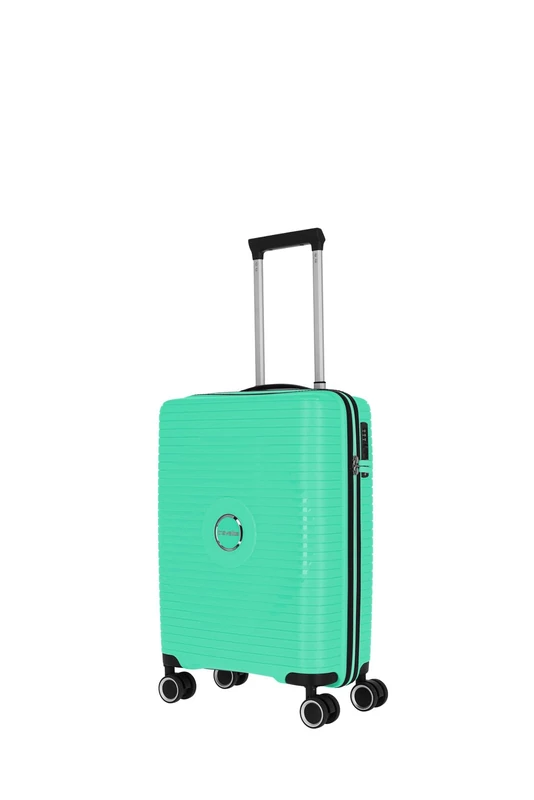 travelite hard shell carry-on suitcase, 4 wheels, ORBITA, board trolley with shatterproof shell and interior divider, TSA lock, 55 cm, 37 liters