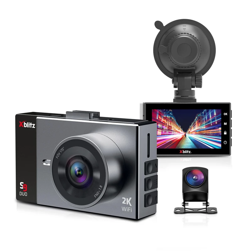 Xblitz S9 Duo 2K Front and Rear Dash Cam with WiFi