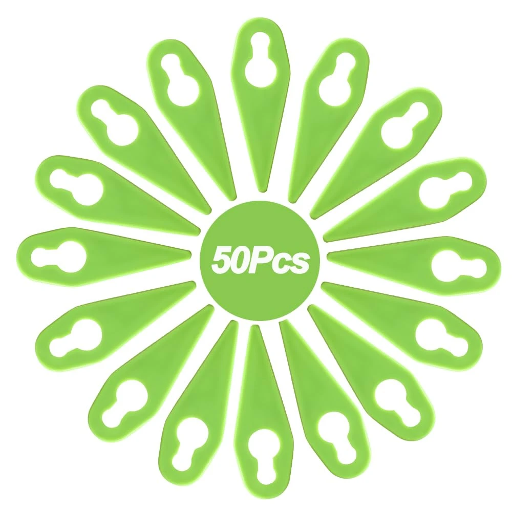 FourShow 50PcsPA6 Plastic Blades Compatible with Gtech Grass Trimmer Strimmer ST01 ST02 ST04 ST05 ST20 GT3.0 GT4.0 GT50