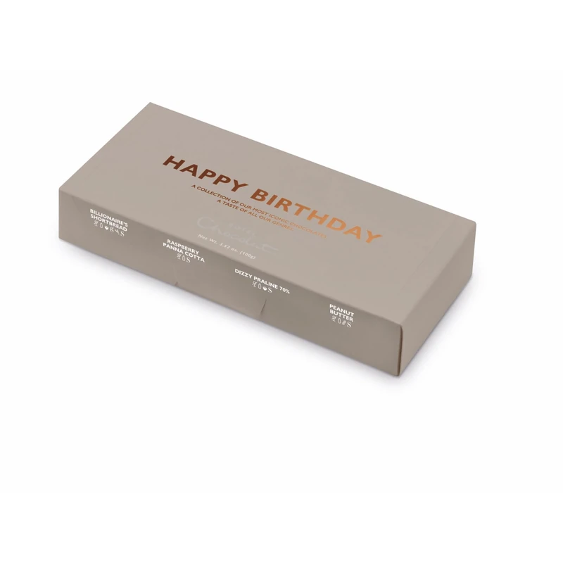 Hotel Chocolat Happy Birthday Pocket Selection - 8 Of Our Bestselling Alcohol-Free Chocolates, 100g
