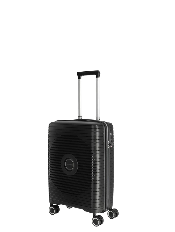 travelite hard shell carry-on suitcase, 4 wheels, ORBITA, board trolley with shatterproof shell and interior divider, TSA lock, 55 cm, 37 liters