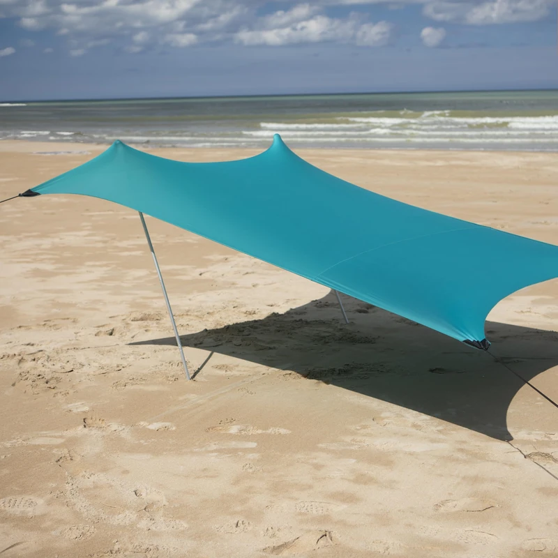 Meister 6819500 Beach Tent, 210 x 210 cm, UVA/B Protection, SPF50+, 2 to 4 People, with Sand Anchors, Suitcase, Water-Repellent, Green, Beach Tent, Sun Tent, Sun Sail, Beach Shelter - Image 1