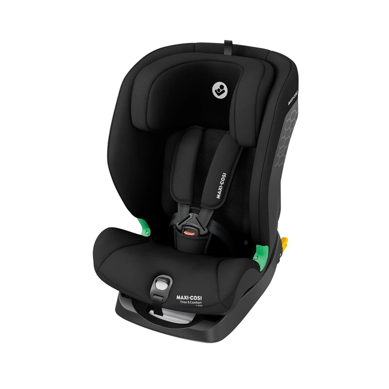 Maxi-Cosi Titan S Comfort i-Size, Breathable Comfort Fabrics, Child Car Seat, 15 months-12 years (76-150cm), ISOFIX Car Seat, 5 Recline & 13 Headrest Positions, G-CELL Protection, Authentic Black
