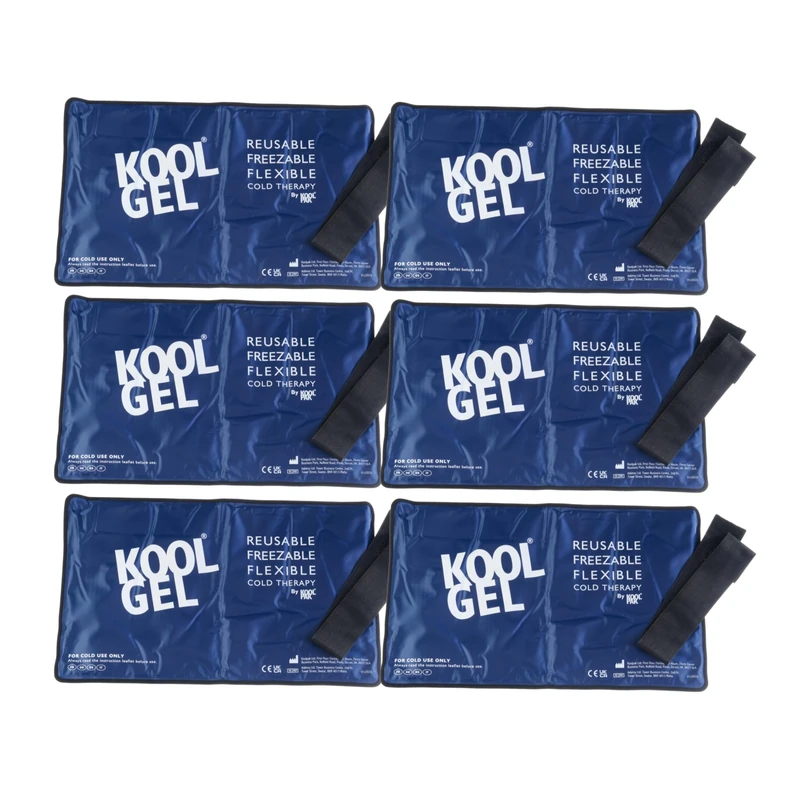 Koolpak Flexible Cold Gel Pack - 33 x 54.6cm - 6 Pack