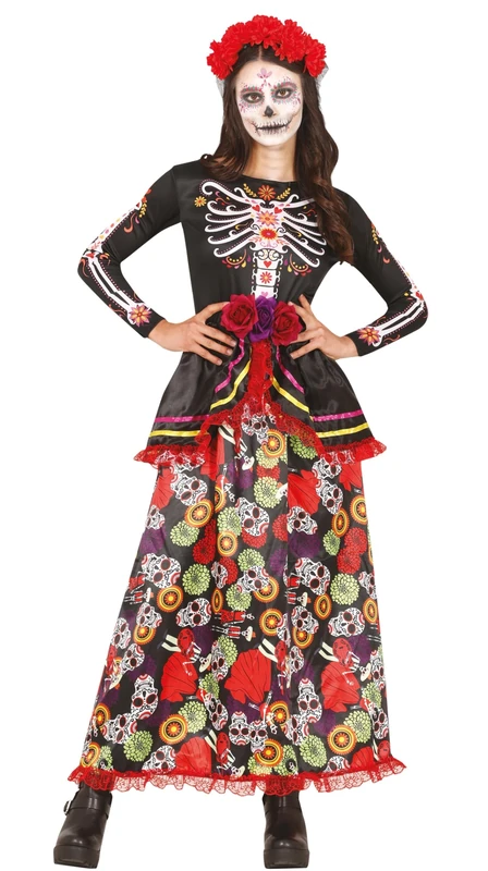 FIESTAS GUIRCA Day of the Dead Women Costume - Size 14-16