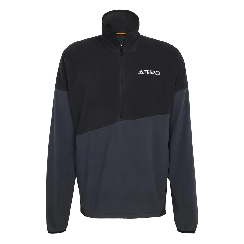 adidas Men's Terrex Multi CLIMAWARM Fleece Anorak, Black/Carbon, XXL