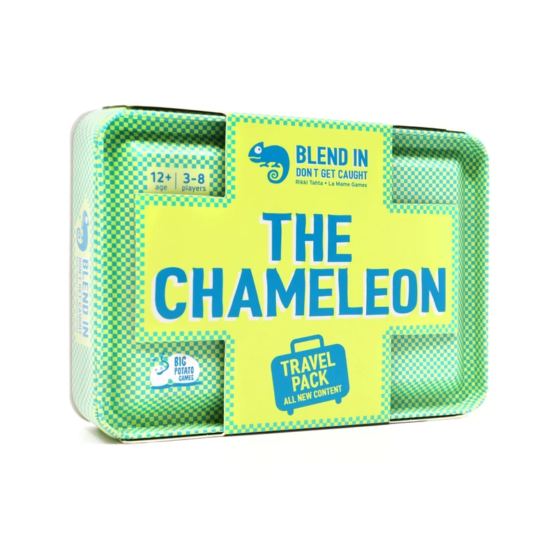 Big Potato Chameleon Travel: The Award-Winning Spot-the-Imposter Game in a Travel Friendly Tin with 20 new topics - Image 1