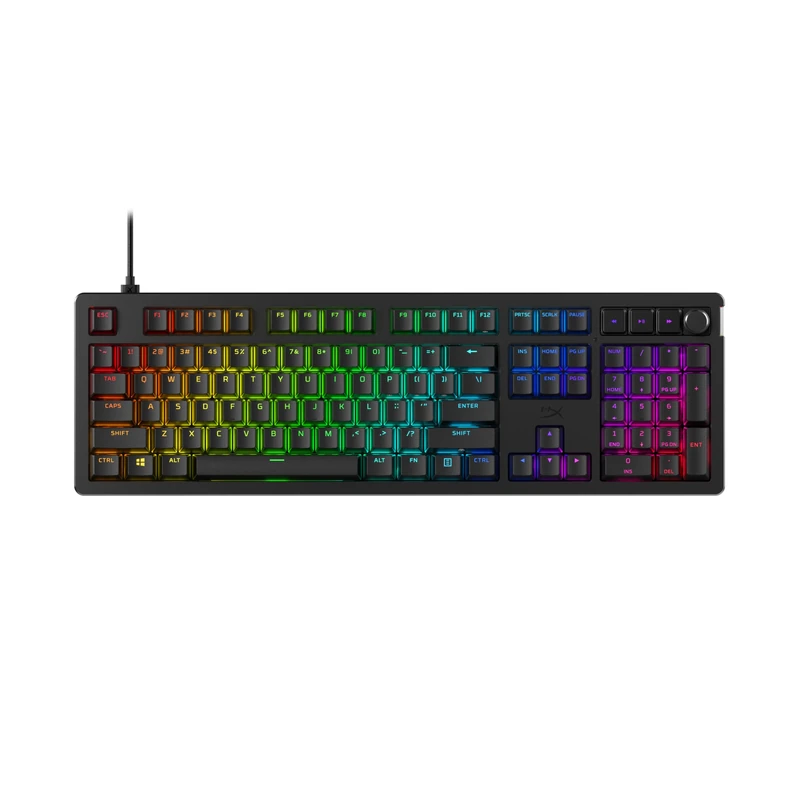 HyperX Alloy Rise – Mechanical Gaming Keyboard, Red Switches, Hot Swap, Adjustable Legs, Interchangeable Magnetic Case, Black (QWERTY Español)
