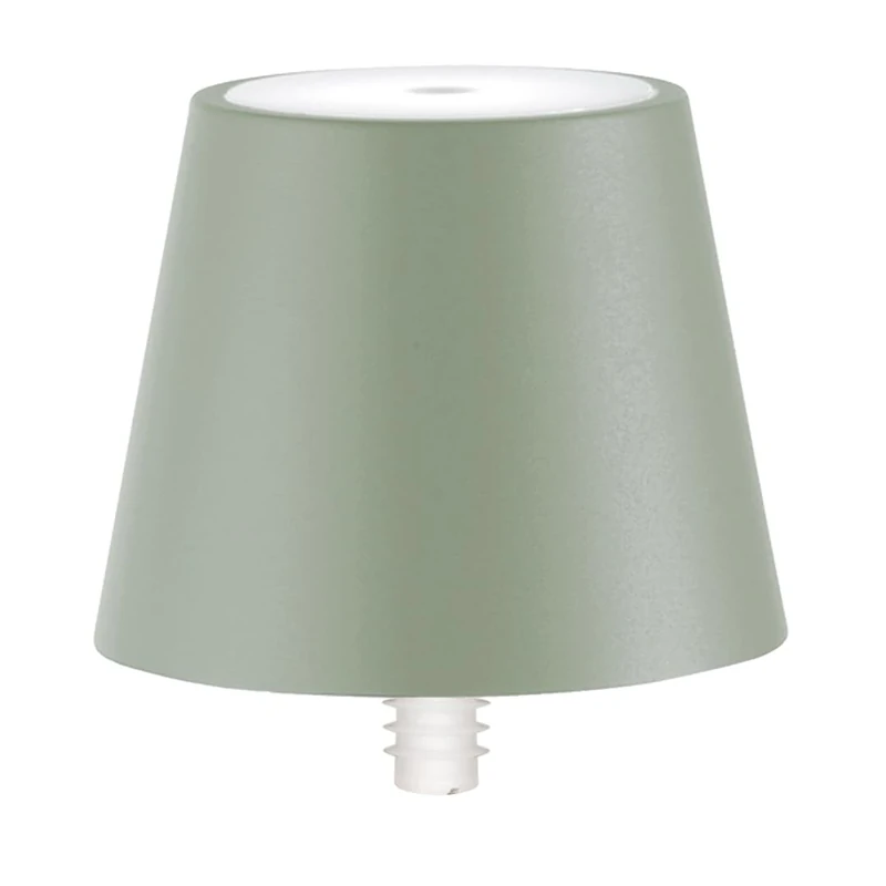 Zafferano, Poldina Stopper Lamp, Cordless Rechargeable Bottle Lamp with Touch Control, Suitable for Indoor and Outdoor Use, Dimmer, 2200-3000 K, Height 11 cm, Colour Sage