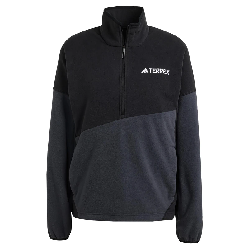 adidas Women's Terrex Multi CLIMAWARM Fleece Anorak, Black/Carbon, L