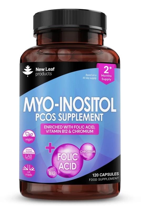New Leaf Myo-Inositol PCOS - 120 Caps Folate, B12 & Chromium
