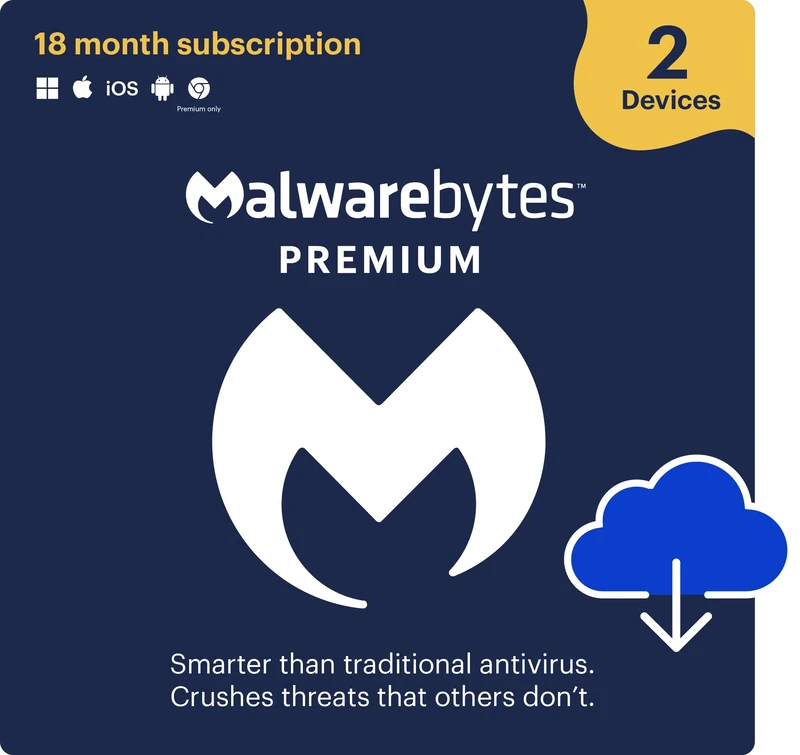 Malwarebytes Premium - 2 Devices - 18 Months - Digital Code - Image 1