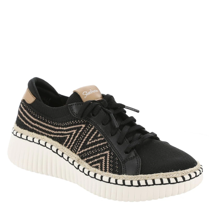 Skechers Modern Comfort Women's Wilshire BLVD-Bellevue Sneaker, Black, 5.5 UK