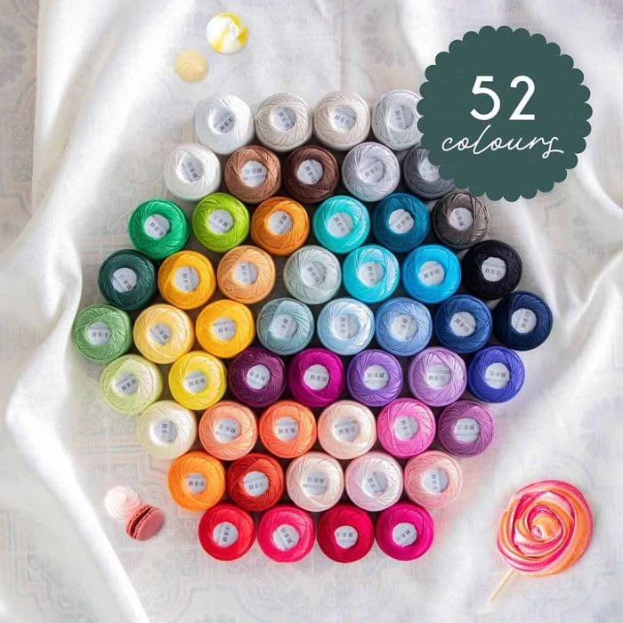 Scheepjes - Scheepjes Candy Floss 52 Colours Organic Mercerised Cotton Yarn Assortment Pack - 1 Set