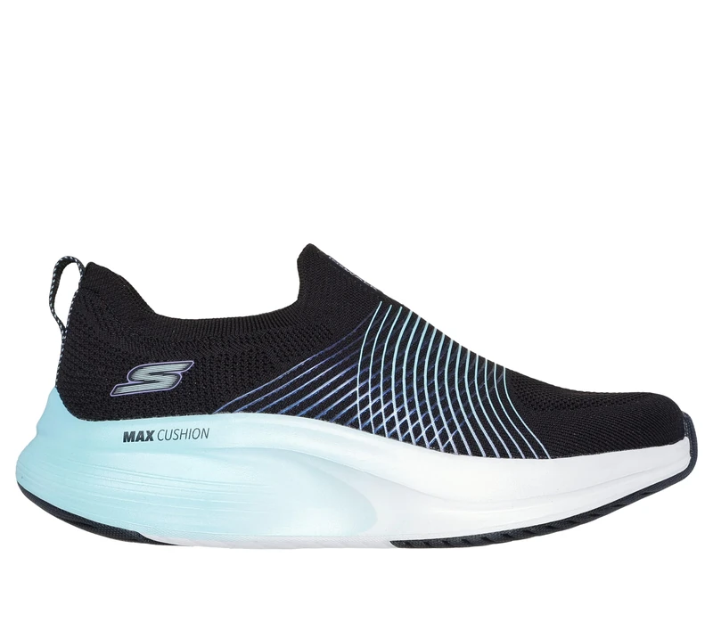 Skechers Women's Go Walk Max Walker Sally Sneaker, Black/Aqua, 2 UK