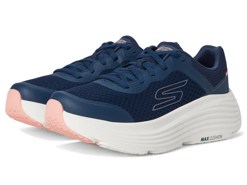 Skechers Women's Max Cushioning Endeavour Canova Sneaker, Navy/Pink, 3.5 UK