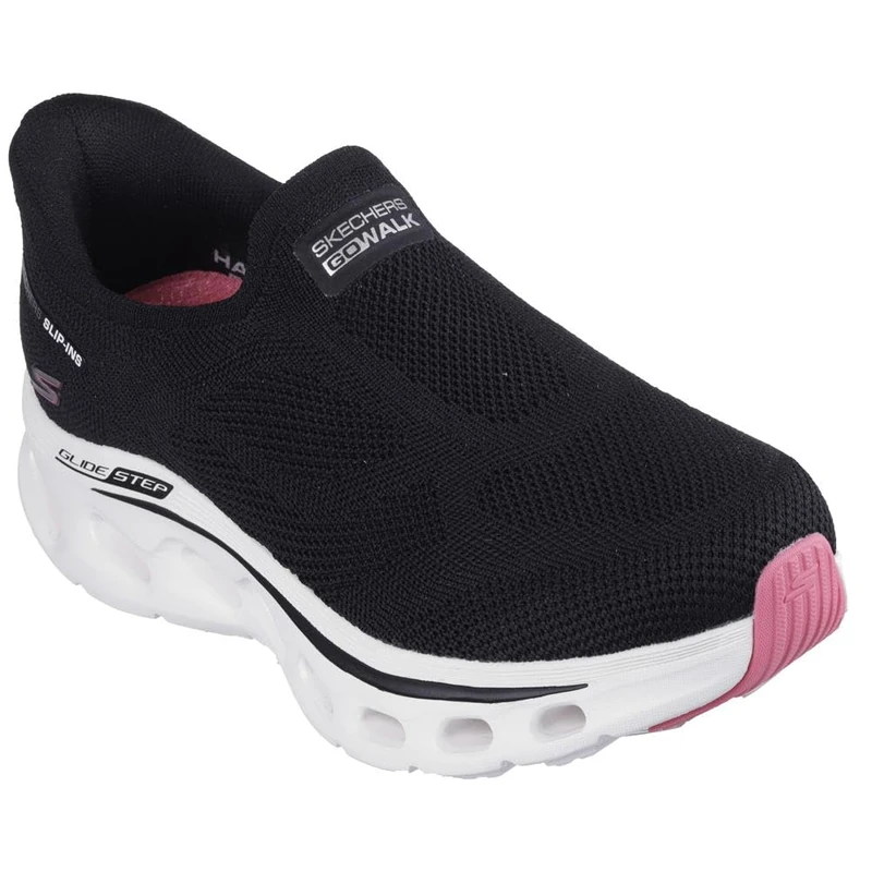 Skechers Women's Go Walk Glide Step 2.0 Annette Hands Free Slip-ins Sneaker, Black/White, 10